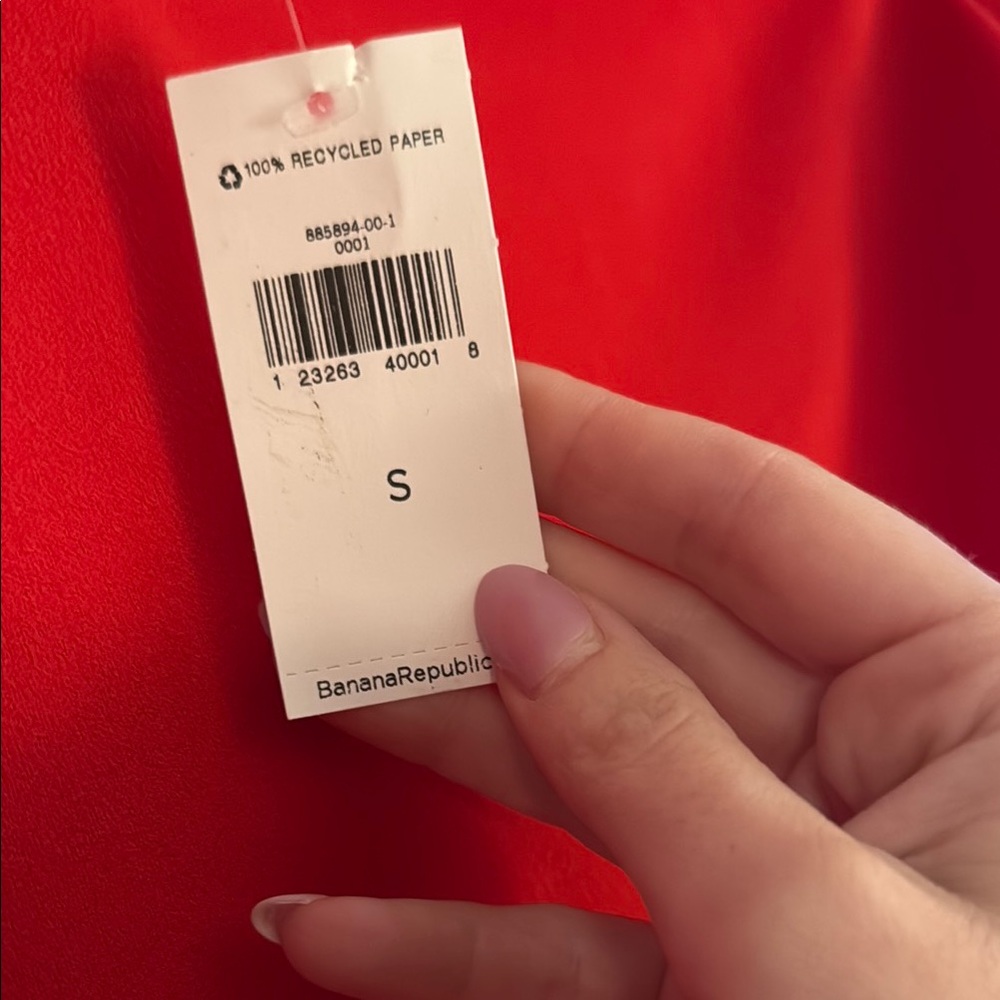 Banana Republic Red Polo Sweatshirt Long Sleeve